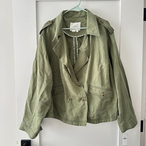 Anthropologie | Cropped Aviator/Cropped Trench Jacket | 3X -- NWT - Picture 3 of 11